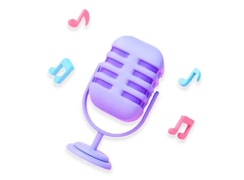 Microphone icon for going live on Chamet